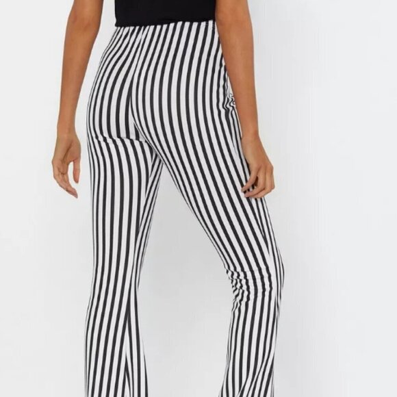 NASTY GAL High Wasted Striped Flare Pants NWOT 6 - Picture 4 of 12